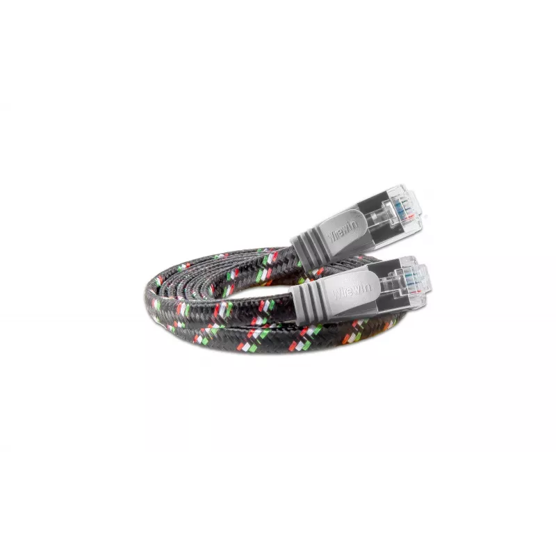 SLIM Wirewin SLIM Tough STP Cat6 U/FTP tīkla kabelis, 2 m, pelēks, RJ45, snagless, 28 AWG PKW-TOUGH-STP-K6 2.0