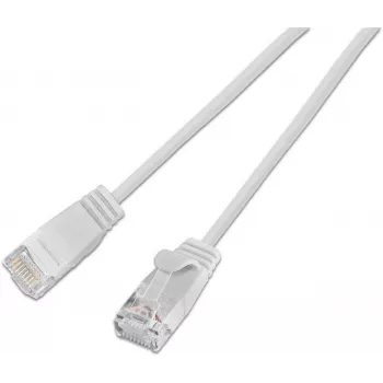 Wirewin SLIM KAT6A 10 Gigabit Lightpatchkabel apaļš, U/UTP, Ø 3.6 mm, balts (SLIM-L-UU-K6A 0.1 WT)