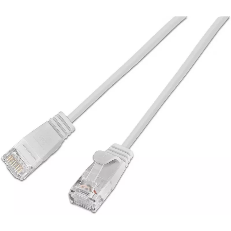 Wirewin SLIM KAT6A 10 Gigabit Lightpatchkabel apaļš, U/UTP, Ø 3.6 mm, balts (SLIM-L-UU-K6A 0.1 WT)