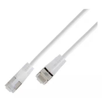 Wirewin SLIM KAT6A 10 Gigabit Light Patch Cable apaļš, U/UTP, Ø 3.6 mm, balts (SLIM-L-UU-K6A 0.15 WT)
