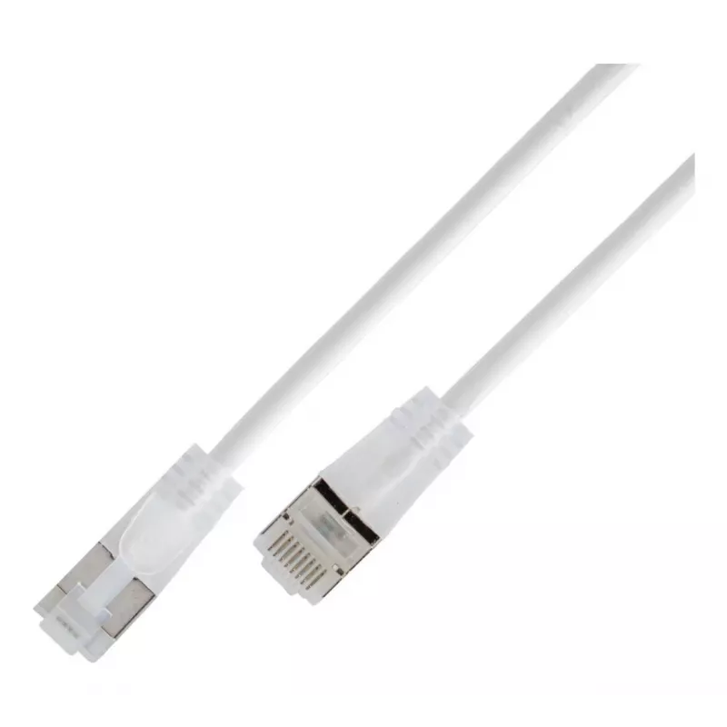 Wirewin SLIM KAT6A 10 Gigabit Light Patch Cable apaļš, U/UTP, Ø 3.6 mm, balts (SLIM-L-UU-K6A 0.15 WT)