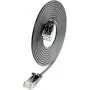 Wirewin SLIM CAT6A 10 Gigabitu slaidais savienojuma kabelis, U/UTP, 3,6 mm diametrs, melns, 1,5 m SLIM-L-UU-K6A 1.5 BK