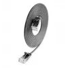 Wirewin SLIM CAT6A 10 Gigabitu slaidais savienojuma kabelis, U/UTP, 3,6 mm diametrs, melns, 1,5 m SLIM-L-UU-K6A 1.5 BK