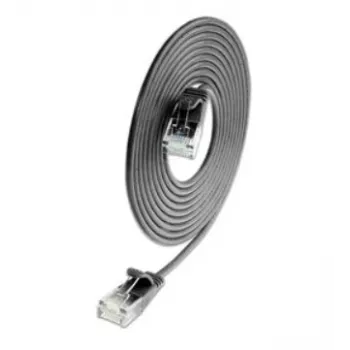 Wirewin SLIM CAT6A 10 Gigabitu slaidais savienojuma kabelis, U/UTP, 3,6 mm diametrs, melns, 1,5 m SLIM-L-UU-K6A 1.5 BK