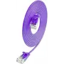 Wirewin SLIM KAT6A 10 Gigabit vieglais patch kabelis, apaļš, U/UTP, Ø 3,6 mm, violets, 0,5 m SLIM-L-UU-K6A 2.0 VT