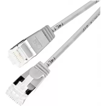Wirewin Lightpatch Cable apaļais U/FTP Cat 6a pelēks 0,1m slaids elastīgs PoE PKW-LIGHT-STP-K6A 0.1
