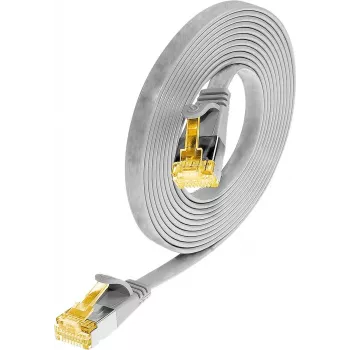 Wirewin Cat6a U/FTP plānais tīkla kabelis RJ45 male to male, 1m, pelēks PKW-STP-SLIM-K6A 1.0