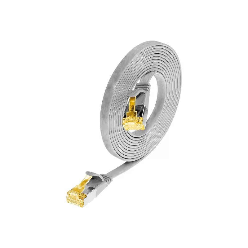 Wirewin Cat6a U/FTP plānais tīkla kabelis RJ45 male to male, 1m, pelēks PKW-STP-SLIM-K6A 1.0