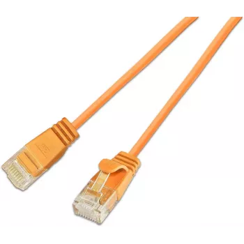 Wirewin Cat6A 10 Gigabit slaidais Ethernet savienojuma kabelis, U/UTP, 3.6mm, oranžs, 7.5m SLIM-L-UU-K6A 7.5 OR