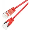 Wirewin Light Patch Cable apaļš U/FTP Cat 6a sarkans 0,1m slaids elastīgs PoE PKW-LIGHT-STP-K6A 0.1 RT