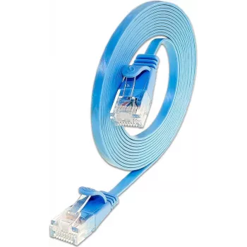Wirewin Cat.6 Slim Patch Cable U/UTP 0,1m zils PKW-SLIM-KAT6 0.1 BL