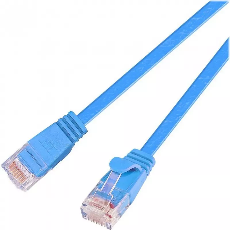 Wirewin Cat.6 Slim Patch Cable U/UTP 0,1m zils PKW-SLIM-KAT6 0.1 BL