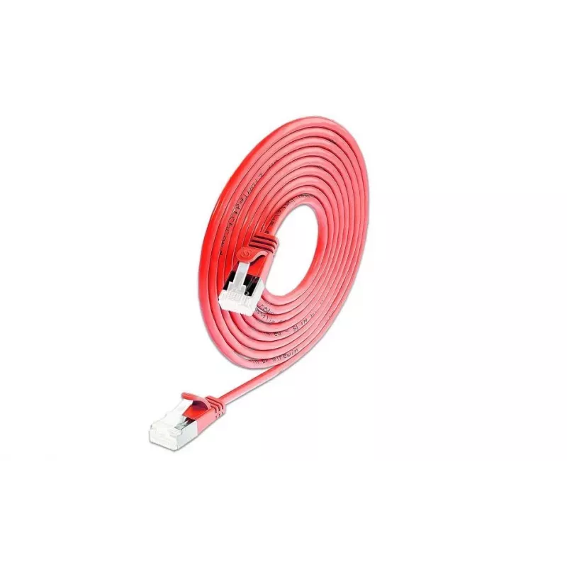 Wirewin Light Patch Cable apaļš U/FTP Cat 6a sarkans 2.0m slims elastīgs PoE (PKW-LIGHT-STP-K6A 2.0 RT)