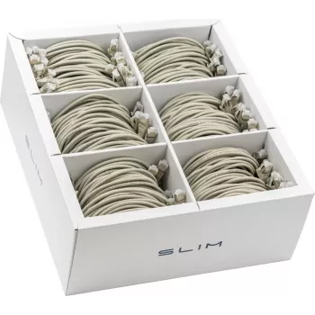 Wirewin SLIM KAT6A 10 Gigabit Light Patch Cable, 0,5 m, U/FTP, Ø 3,8 mm, pelēks, 90 gab. (SLIM-LS-K6A 0.5 90)