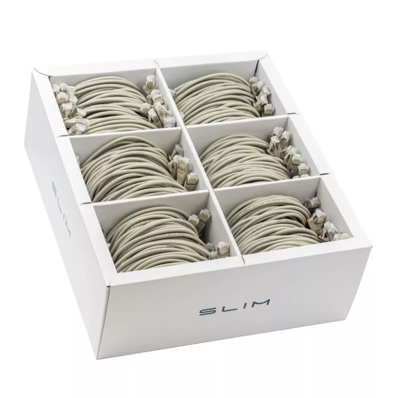 Wirewin SLIM KAT6A 10 Gigabit Light Patch Cable, 0,5 m, U/FTP, Ø 3,8 mm, pelēks, 90 gab. (SLIM-LS-K6A 0.5 90)
