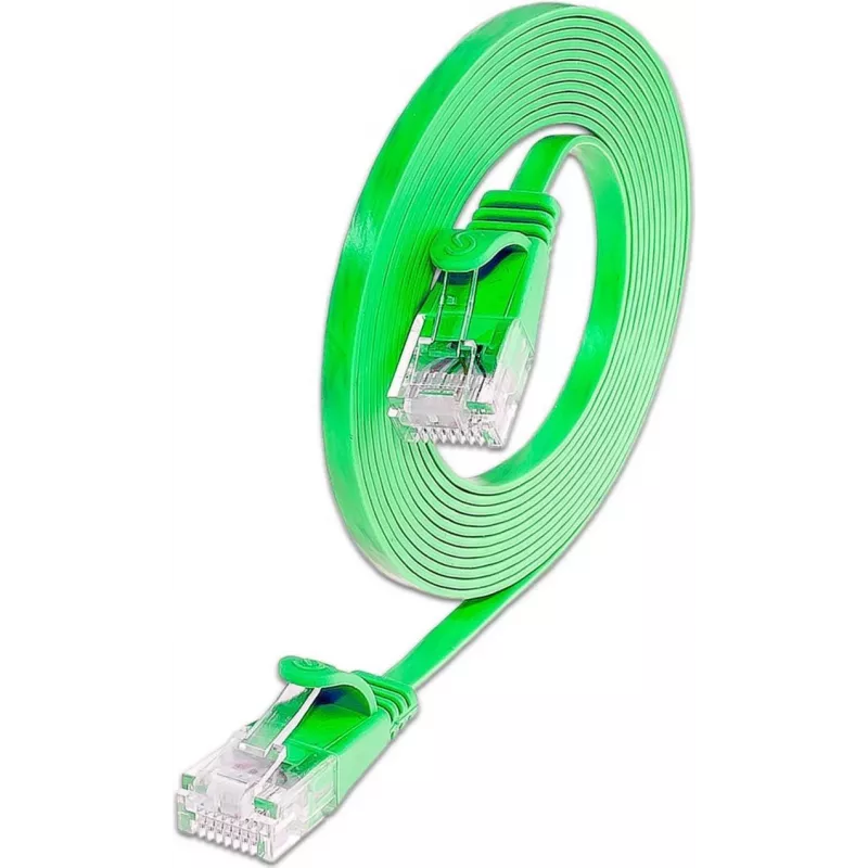 Wirewin Cat.6 U/UTP Slim Ethernet tīkla kabelis, 0,15 m, zaļš PKW-SLIM-KAT6 0.15 GN