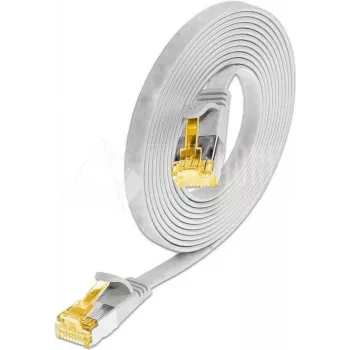 Wirewin Cat6a U/FTP Slim Patch Cable, 0,1m, balts, RJ45, 10G, 500MHz PKW-STP-SLIM-K6A 0.1 WS