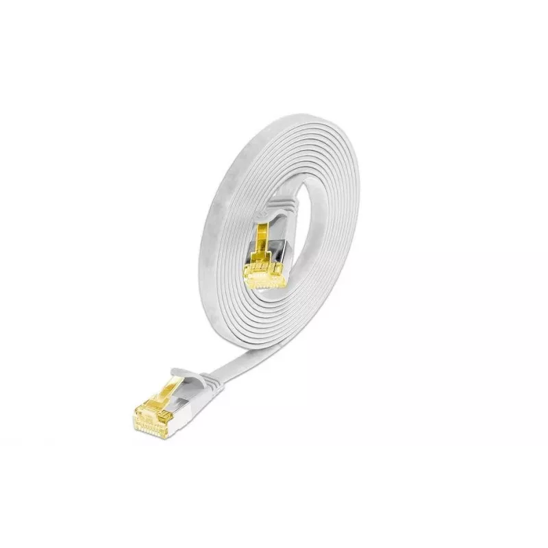 Wirewin Cat6a U/FTP Slim Patch Cable, 0,1m, balts, RJ45, 10G, 500MHz PKW-STP-SLIM-K6A 0.1 WS