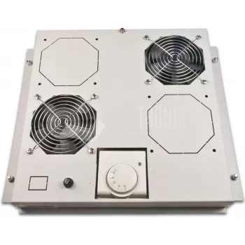 Wirewin FAN ROOF 2V jumta dzesēšanas ventilators 19 inch statīvam, 2 ventilatori, 230V, 400 m³/h, melns