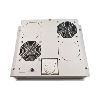 Wirewin FAN ROOF 2V jumta dzesēšanas ventilators 19 inch statīvam, 2 ventilatori, 230V, 400 m³/h, melns