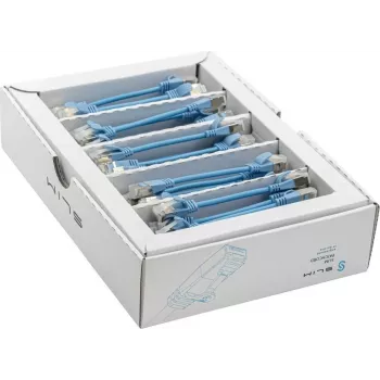 Wirewin SLIM-LS-K6A 0.1 BL 50 - Cat6A slaidais Ethernet tīkla kabelis, 0,1m, U/FTP, zils, 50 gab.