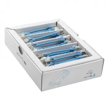 Wirewin SLIM-LS-K6A 0.1 BL 50 - Cat6A slaidais Ethernet tīkla kabelis, 0,1m, U/FTP, zils, 50 gab.