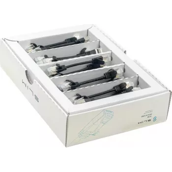 Wirewin SLIM-LS-K6A 0.1 BK 50 - 10 Gigabit Cat6a U/FTP slaidais patch kabelis, 0,1m, melns, 50 gab.