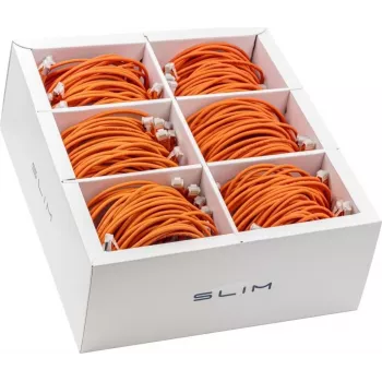 Wirewin SLIM-LS-K6A 1.0 OR 90 Cat.6A U/FTP plānais Ethernet savienojuma kabelis, 1,0m, oranžs, 90 gab.