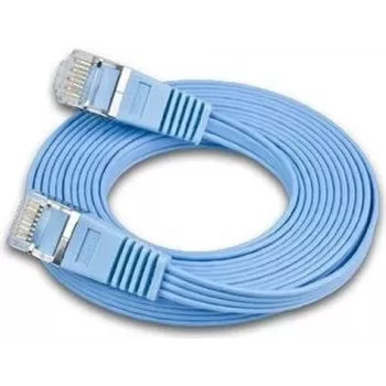 Wirewin Triotronik 0,15m Cat6 U/FTP slaids Ethernet savienojuma kabelis, RJ45 tēviņš uz tēviņu, zils PKW-STP-SLIM-KAT6 0.15 BL