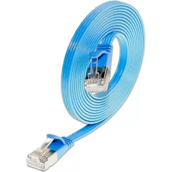 Wirewin Triotronik 0,15m Cat6 U/FTP slaids Ethernet savienojuma kabelis, RJ45 tēviņš uz tēviņu, zils PKW-STP-SLIM-KAT6 0.15 BL