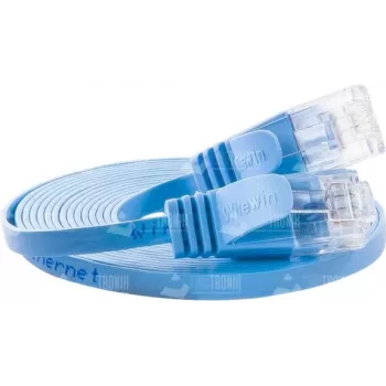 Wirewin Cat.6 U/UTP slaids Ethernet patch kabelis, 0,15 m, zils PKW-SLIM-KAT6 0.15 BL