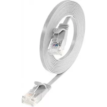 Wirewin Triotronik PKW-SLIM-KAT6 1.5 WS Cat6 U/UTP slim Ethernet tīkla kabelis, RJ-45 male to male, balts, 1,5 m