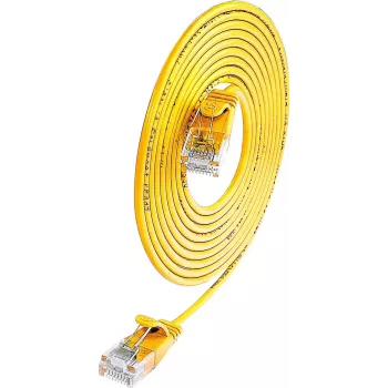 Wirewin SLIM UL6 2 GE - Cat.6 plānais savienojuma kabelis, U/UTP, 2,0 m, dzeltens PKW-LIGHT-K6 2.0 GE