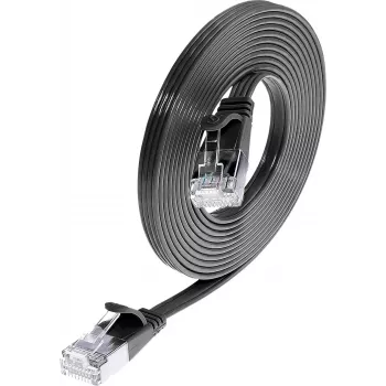 Slim Wirewin SLIM KAT6 plakanais tīkla kabelis, U/FTP, melns, 0,75 m PKW-STP-SLIM-KAT6 0.75 SW