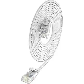 Wirewin SLIM Cat6A 10 Gigabit slim patch kabelis, U/UTP, 3,6 mm, balts, 1,5 m SLIM-L-UU-K6A 1.5 WT