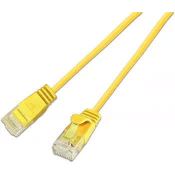 Wirewin SLIM Cat.6A 10 Gigabit slaidais tīkla kabelis, U/UTP, 3,6 mm, dzeltens, 7,5 m SLIM-L-UU-K6A 7.5 YE