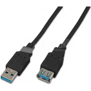 Wirewin USB 3.0 A-A MF 0.5 SW - 0,5m USB 3.2 Gen 1 pagarinājuma kabelis, melns