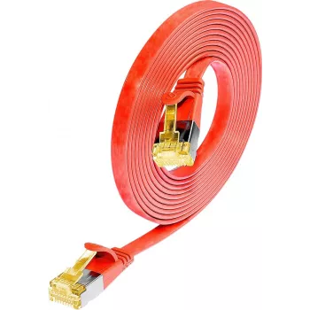 Wirewin Cat6a U/FTP plānais Ethernet tīkla kabelis, 0,1 m, sarkans PKW-STP-SLIM-K6A 0.1 RT