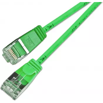 Wirewin Light Patch Cable apaļš U/FTP Cat 6a zaļš 0,5m slaids elastīgs PoE PKW-LIGHT-STP-K6A 0.5 GN