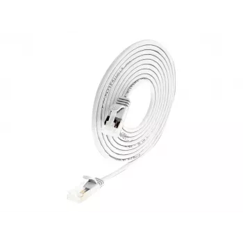 Wirewin Light Patch Cable apaļš U/FTP Cat 6a balts 0,25m – slims, ekranēts, PoE, elastīgs un plāns kabelis speciāliem pielietojumiem (PKW-LIGHT-STP-K6A 0.25 WS)