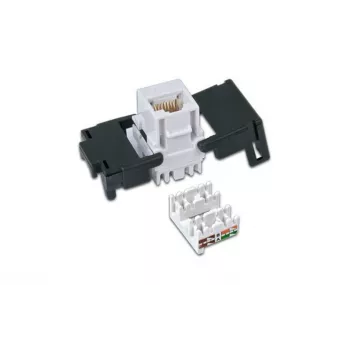 Wirewin WKS JACK KAT6A UTP Keystone modulis, neekranēts, RJ45, bez instrumentiem, balts