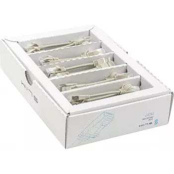 Wirewin SLIM KAT6A 10 Gigabit vieglais patch kabelis, 0,1m, U/FTP, Ø3,8mm, pelēks, 50 gab. iepakojums (SLIM-LS-K6A 0.1 50)