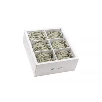 Wirewin SLIM-LS-K6A 1.0 90 Cat6A U/FTP plānais Ethernet patch kabelis, 1m, pelēks, 90 gab.