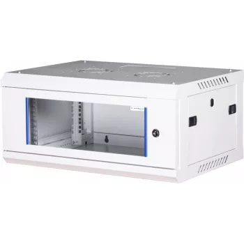 Wirewin 19 collu sienas montāžas skapis, viengabala, Pro 3rd Generation, 600x600mm, gaiši pelēks (WCAB PS3 600X600X4U)