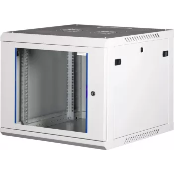 Wirewin 19 collu sienas montāžas skapis, viengabala, Pro 3rd Generation, 600x600mm, gaiši pelēks (WCAB PS3 600X600X4U)