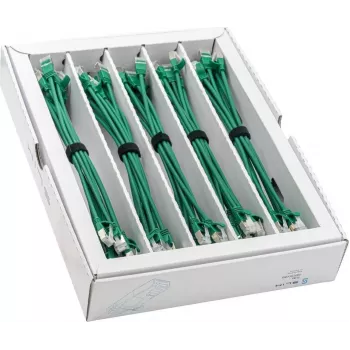 Wirewin SLIM-LS-K6A 0,25m zaļš Cat6A U/FTP slaidais patch kabelis, 50 gab. iepakojumā
