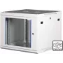 Wirewin 19 collu sienas skapju statīvs, viengabala, Pro 3. paaudze, plakaniski iepakojams, 600x600mm, gaiši pelēks (WCAB PS3 600X600X12U FP)
