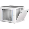 Wirewin 19 collu sienas skapju statīvs, viengabala, Pro 3. paaudze, plakaniski iepakojams, 600x600mm, gaiši pelēks (WCAB PS3 600X600X12U FP)