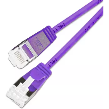 Wirewin Cat.6A 10 Gigabit slim patchkabelis U/FTP, 0,25 m, violets PKW-LIGHT-STP-K6A 0.25 VT