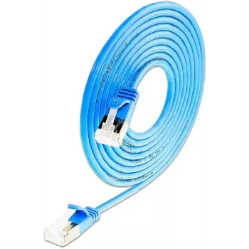 Wirewin SLIM-LS-K6A 0.15 BL 50 Cat6A slaidais Ethernet patch kabelis, 0,15m, U/FTP, zils, 50 gab.